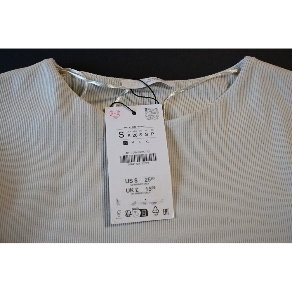 Zara Ribbed Cap Sleeve Top - Picture 2 of 6